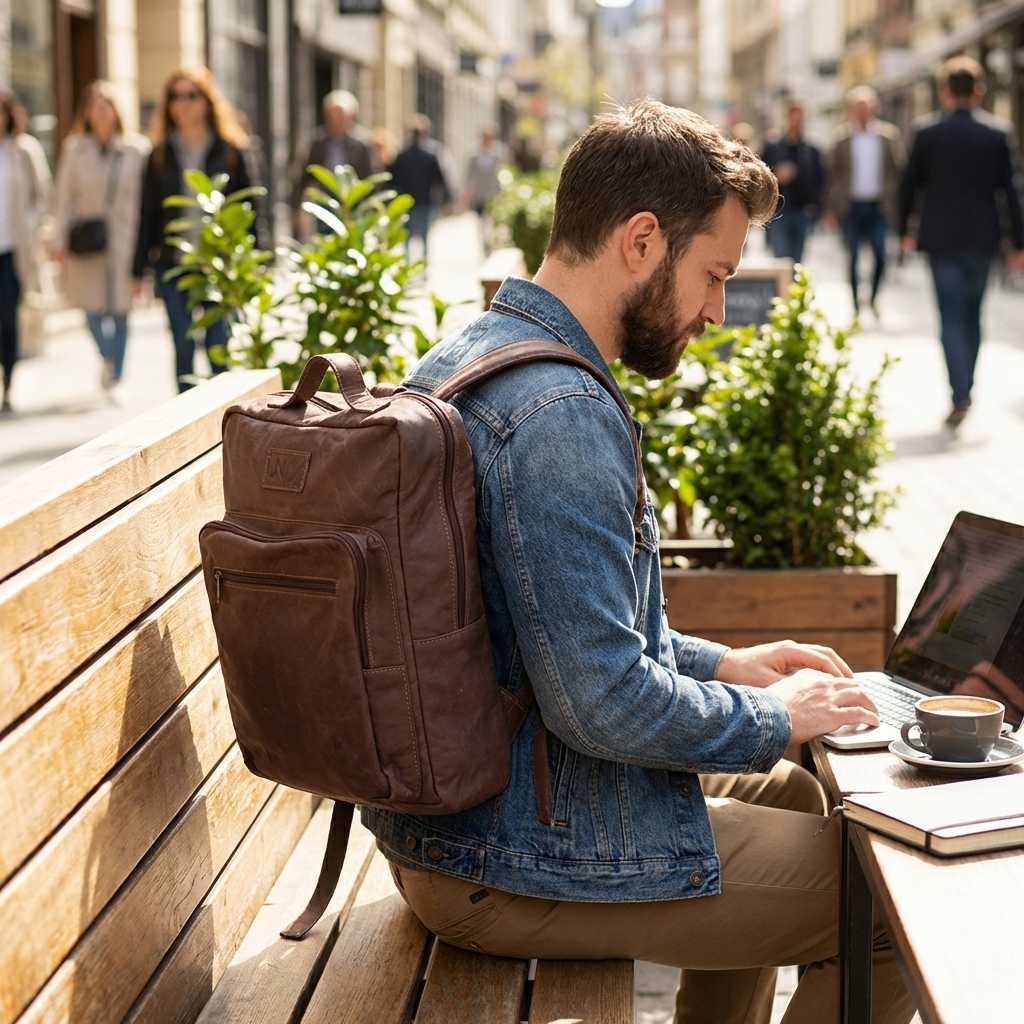 Leather Laptop Backpack – Urban Nguni